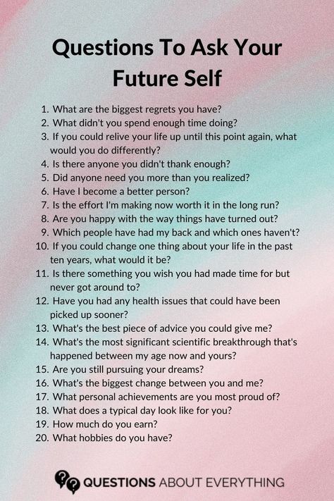 questions to ask your future self Things To Ask Myself, Questions To Future Self, Future Questions To Ask Yourself, Questions To My Future Self, Letters To Write To Your Future Self, Pick A Letter Questions, Questions For Your Future Self, Things To Ask Your Future Self, Things To Put In A Letter To Your Future Self