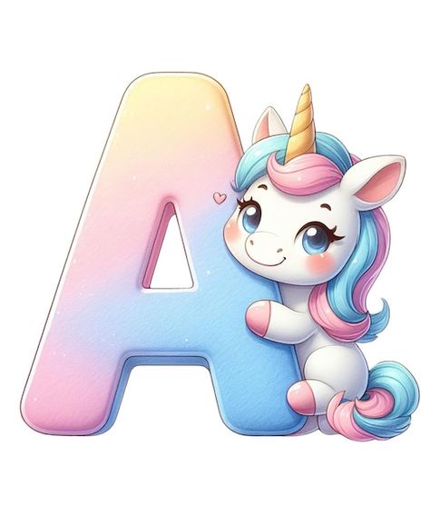 Unicorn Letters, Unicorn Letter, Resin Display, Unicorn Wallpaper Cute, Unicorn Images, Unicorns Png, Birthday Background Images, Cute Alphabet, Unicorn Pictures