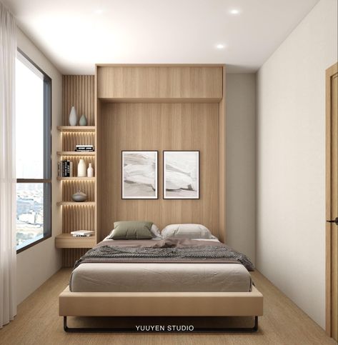 Modern Murphy Bed, Wall Bed Designs, Murphy Bed Office, Contemporary Guest Room, Modern Murphy Beds, Hidden Bed, Murphy Bed Diy, Apartment Makeover, Office Guest Room