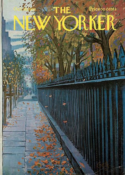 The New Yorker October 1968 The New Yorker Magazine, New Yorker Magazine, New Yorker Covers, Postal Vintage, Journal Vintage, Magazine Illustration, Old Magazines, Cover Artwork, Vintage Magazines