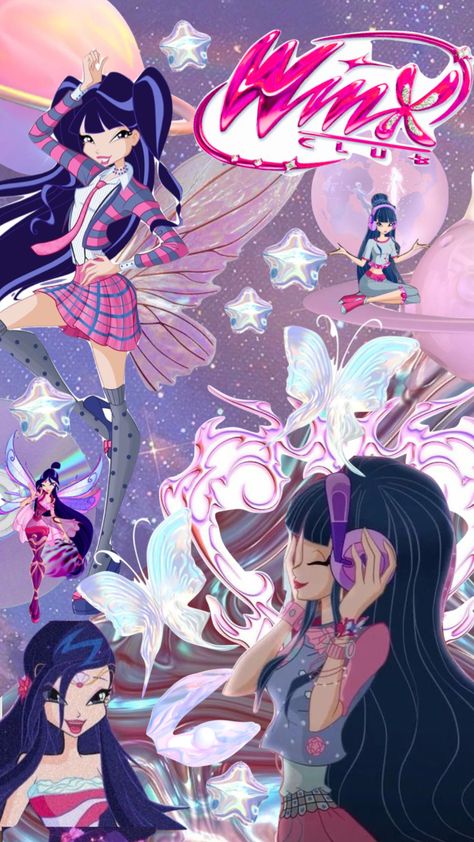 Winx Musa Wallpaper, Fairy Aesthetic Collage, Musa Winx Aesthetic, Winx Wallpapers Aesthetic, Winx Moodboard, Winx Posters, Las Winx Club, Winx Club Aesthetic Wallpaper, Musa Winx Club Aesthetic