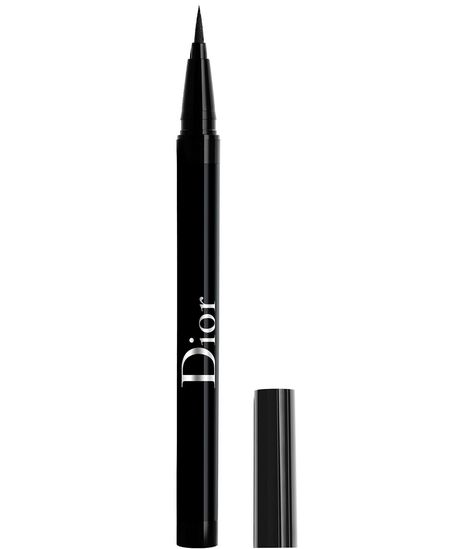 What It Is:Diorshow On Stage Liner is a waterproof felt tip liquid eyeliner that delivers 24-hour color and draws a precise line for standout eyeliner looks.What Else You Need to Know:The star eyeliner from the Dior runway has been reinvented in a palette of intense shades in satin, matte and pearly finishes. The ultra-flexible felt tip lets you adjust the thickness of your liner based on the pressure applied for natural to spectacular eye makeup looks&#04 Black Makeup Products, Makeup Products Eyeliner, Expensive Makeup Products, Dior Eyeliner, Star Eyeliner, Dior Runway, Eyeliner Brands, Liner Makeup, Expensive Makeup