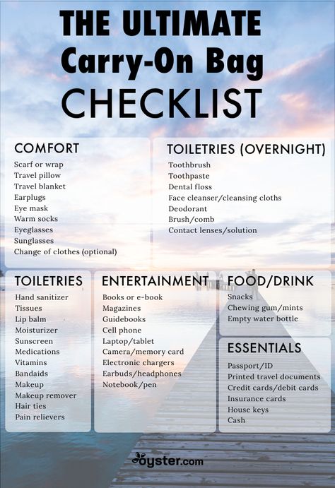 Whether you’re getting on a puddle-jumper or a long-haul flight, it pays to keep your essentials handy. This packing checklist will serve to jog your memory so you don't forget any items. Travel Packing Checklist, Puddle Jumper, Bag Checklist, Travel Bag Essentials, Carry On Packing, Travel Toothbrush, Packing Checklist, Roatan, Airplane Travel