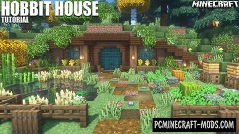 Super Easy Minecraft Houses, Minecraft House Ideas Hobbit Hole, Minecraft Houses In A Hill, Minecraft House In Hill Ideas, Hill Minecraft House, Hill Houses Minecraft, Minecraft House In A Hill, House In Hill Minecraft, Minecraft Hole House