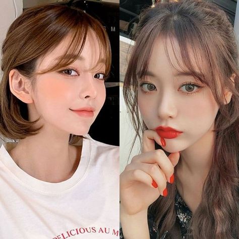 Bangs Korean, Korean Wavy Hair, Korean Medium Hair, Korean Bangs Hairstyle, Korean Long Hair, Korean Bangs, Light Bangs, Wispy Hair, Korean Short Hair