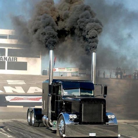 Smoke Stack Lightening Rolling Coal, Tractor Trailer Truck, Custom Big Rigs, Show Trucks, Kenworth Trucks, Peterbilt Trucks, Big Boy Toys, Big Rig Trucks, Large Cars