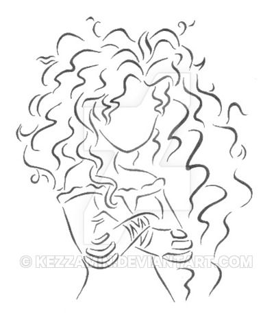 Merida by Kezzamin.deviantart.com on @DeviantArt Merida Tattoo, Disney Princess Outline, Be Brave Tattoo, Disney Lines, Disney Sleeve, Black Drawing, Disney Brave, Merida Brave, Disney Sketches