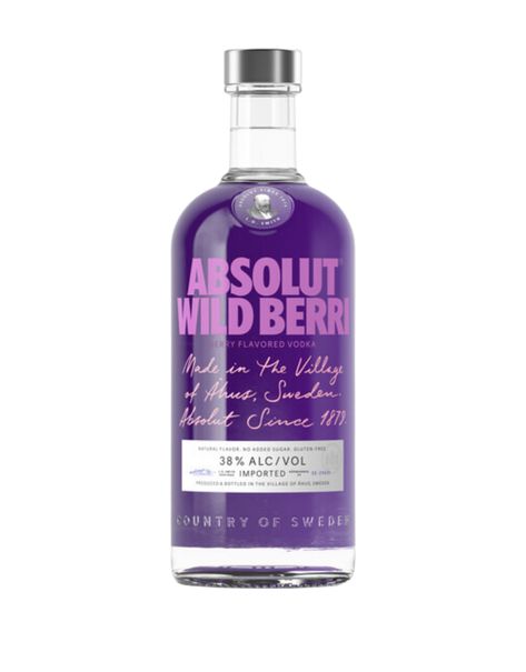 Flavoured Vodka, Vodka Mixes, Pretty Alcoholic Drinks, Premium Vodka, Wild Berries, Alcohol Aesthetic, Absolut Vodka, Mixed Drinks Recipes, Cocktail Kits