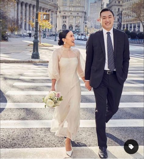 City Hall Wedding Dress, Cocktail Length Dress, Courthouse Wedding Dress, Midi Wedding Dress, Civil Wedding Dresses, Autumn Bride, City Hall Wedding, Elopement Dress, Dress Guide