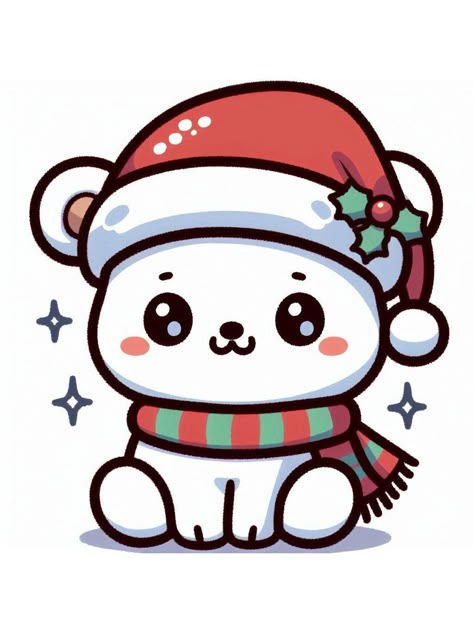 Cute Doodle Art Christmas, Cute Doodles Christmas, Christmas Turtle Drawing, Art Sketches Christmas, Cute Christmas Drawings Aesthetic, Christmas Cute Stickers, Christmas Kawaii Drawing, Christmas Art References, Christmas Things To Draw Easy