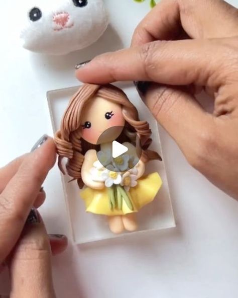 Cute Polymer Clay People, Clay Artwork, Polymer Clay Characters, Polymer Clay Figures Tutorial Art Dolls, Polymer Clay Tutorials, Miniature Clay Art, Polymer Clay Chibi Tutorial, Clay Doll, Polymer Clay Ballerina