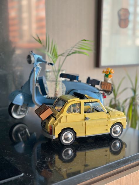 #lego #fiat500 #vespa #italy Italy, Travel, Lego Fiat 500, Fiat 500, Future House, Lego, Money