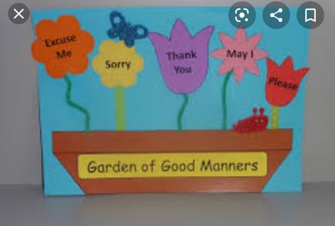 Garden Of Good Manners, Teaching Children Respect, Respect Classroom, Manners Preschool, Manners Chart, Easy Art Projects For Kids, Manners Activities, Teaching Kids Respect, Plants Classroom