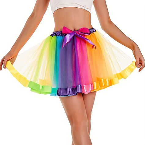 Faster shipping. Better service Neon Tutu, Tulle Fashion, Tutu Women, Tulle Mini Skirt, Tutu Skirt Women, Colorful Halloween, Dance Tutus, Skirt Tutu, Clown Halloween