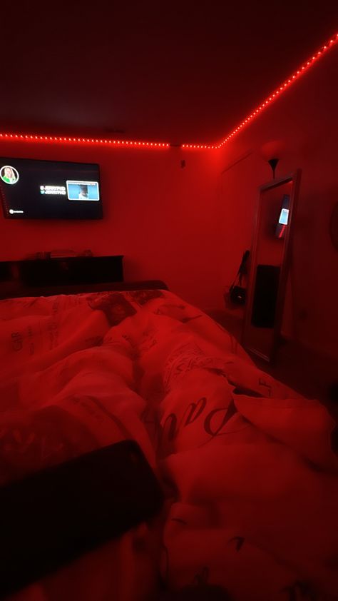 Red Led Lights Bedroom Aesthetic Couple, Room With Red Led Lights, Led Light Pics, Chilling Pics, Red Led Lights Bedroom Aesthetic, Red Lights Bedroom, Led Lights Bedroom Aesthetic, Led Lights Bedroom, Photo Fake