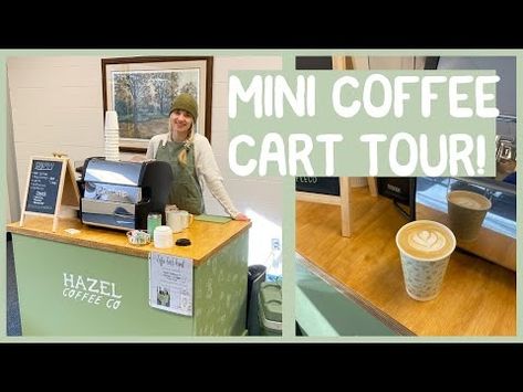 Mobile Coffee Cart - Build & Mini Tour - YouTube Cofee Bar, Coffee Booth, Mobile Kiosk, Mobile Coffee Cart, Coffee Bar Cart, Mobile Cafe, Mobile Coffee Shop, Mini Cafe, Mobile Coffee