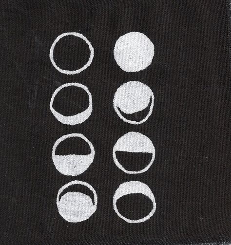 Lunar phases Ask The Dust, Moon Magic, The Design Files, Moon Phases, Artsy Fartsy, Sacred Geometry, A Black, Circles, Tatting