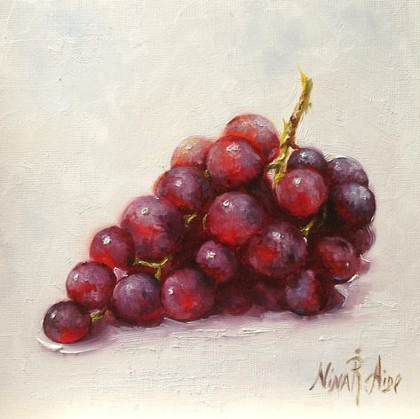 Oil Painting Grapes Cabernet by Nina R.Aide Still Painting Grapes, Oil Painting Trees, Oil Painting Videos, Grape Painting, Oil Painting Background, Oil Painting For Beginners, Oil Painting Nature, Oil Painting Inspiration, Oil Painting Techniques