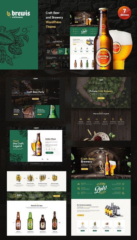 Pub Website Design, Alcohol Website Design, Beer Website Design, Brewery Website, Beer Menu Design, Bar Website Design, Beer Website, Craft Beer Party, Unique Website Design