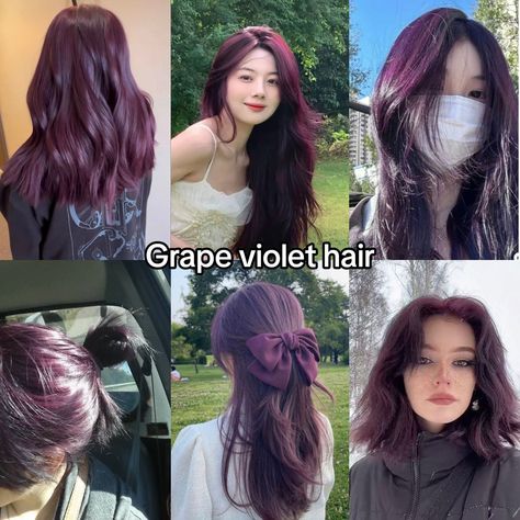 Violet Hair Colors, Wine Hair, Hair Tint, Violet Hair, Dyed Hair Inspiration, Types Of Hair, Hair Inspiration Short, Hair Color Purple, Pretty Hair Color