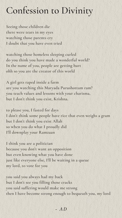 The views are personal and I do not intend to hurt anyone's beliefs in any possible way. Readers’ views can be subjective so I respect everyone’s opinion, criticism and interpretation. #poems #poem #life #lifepoem #sadpoem #godpoem #poetry Poem About Respect, Meaningful Poems, Poems About Life, Wonders Of The World, Art Inspo, Thinking Of You, Poetry, Parenting, The Creator