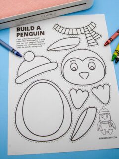 Build A Penguin, Graphic Design Portfolio Book, Truck Crafts, Elf Crafts, Snowman Coloring Pages, Scarecrow Crafts, Unicorn Craft, Pencil Crafts, Crayon Crafts