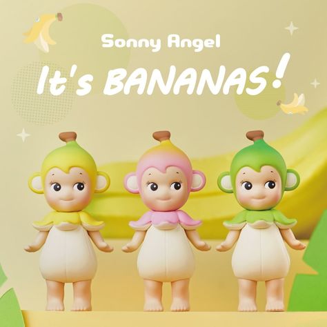 Sonnys Angels, Anik Anik, Banana Monkey, Sony Angels, Sonny With A Chance, Monkey And Banana, Sonny Angels, Go Bananas, Cute Colors