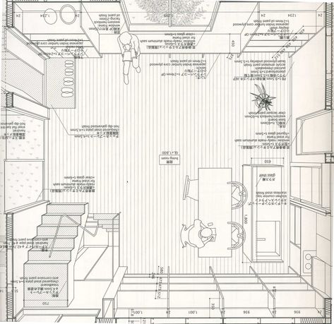 atelier bow-wow | Conquest of Space ... Perspective Plan Architecture, Floor Plan Perspective, Atelier Bow Wow Drawing, Perspective Floor Plan, Bow Wow Architecture, Interior Design Plan Drawing, Plan Perspective, Perspective Plan, Atelier Bow Wow