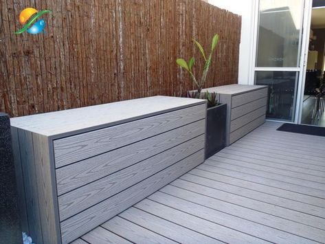 waterproofing - How to waterproof outdoor storage bench? - Home Improvement Stack Exchange Patio Cushion Storage, Beach Towel Storage, Patio Storage Bench, Garden Storage Bench, Waterproof Outdoor Storage, Waterproof Furniture, Pool Storage, Outdoor Storage Bench, Diy Storage Bench