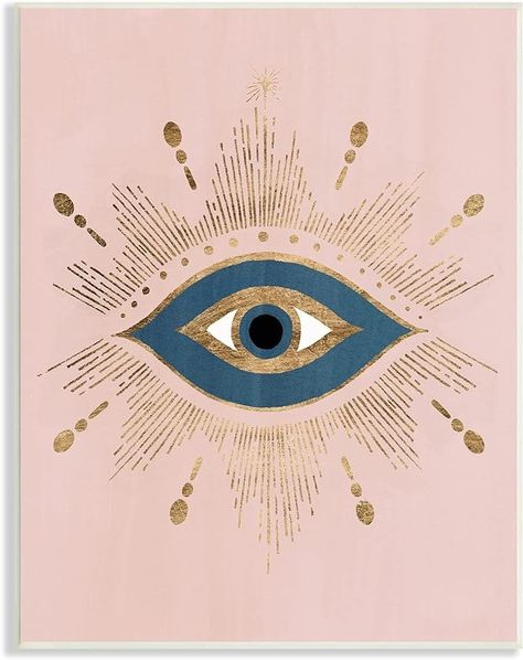 Amazon.com: Stupell Industries Evil Eye Glam Boho Pattern Bold Blue Pink, Designed by Grace Popp Wall Plaque, 10 x 15 : Baby Tela, Mandalas, Evil Eye Color Palette, Evil Eye Design Pattern, Evil Eye Doodle, Evil Eye With Lashes, Eyes Graphic, Glam Boho, Eye Illustration