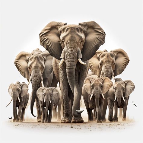 Elephant Herd Photography, Herd Of Elephants Drawing, African Elephant Photography, Group Of Elephants, Elephant World, Elephant Sketch, Elephant Photography, Elephant Artwork, Elephant Wallpaper