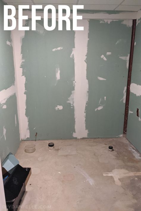 Install Bathroom In Basement, Bathroom Rough In, Diy Basement Bathroom Budget, Basement Bathroom Remodel Ideas, Concrete Walls Bathroom, Basement Plumbing Rough In, Basement Bathroom Ideas No Window, Simple Basement Bathroom Ideas, Basement Bathroom Ideas Cheap