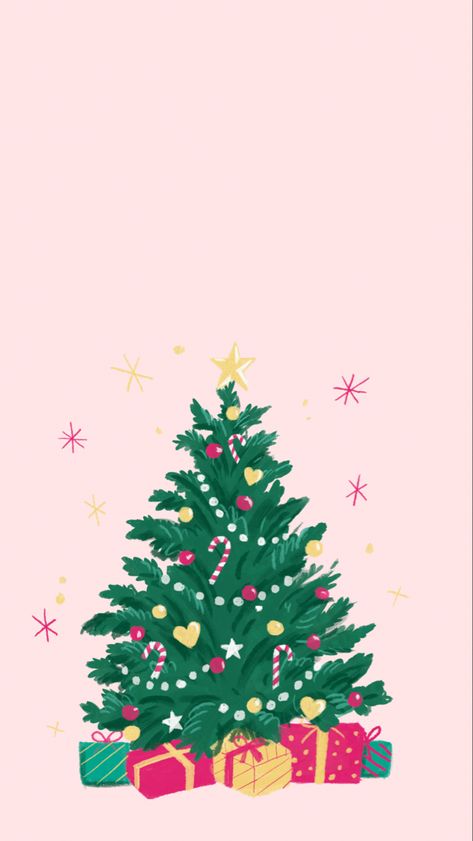 Christmas Lockscreen Ipad, Pink Holiday Wallpaper, Christmas Wallpaper Tree, Christmas Tree Wallpaper Aesthetic, Christmas Flower Wallpaper, Noel Wallpaper, Cute Pink Christmas Wallpaper, Merry Christmas Wallpaper Cute, Natal Wallpaper