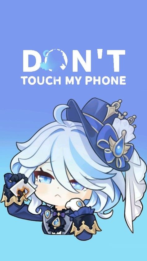 Furina Wallpaper Android, Furina Wallpaper Phone, Dont Touch My Phone, Genshin Wallpaper, Meme Background, Japanese Wallpaper Iphone, Android Wallpaper Dark, Funny Lockscreen, Chibi Wallpaper