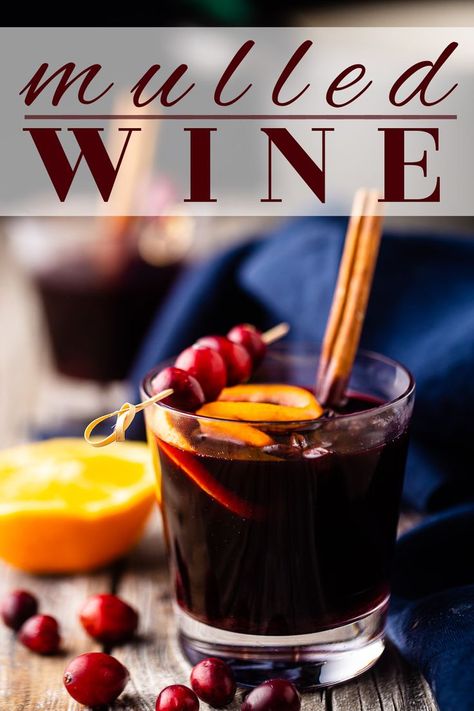 Image of a glass of mulled wine with a text overlay that reads "Mulled Wine." Mulled Wine Recipe Crockpot, Best Christmas Drinks, Mulled Wine Crockpot, Easy Mulled Wine, Hot Christmas Drinks, Traditional Christmas Drinks, Sweet Alcoholic Drinks, Red Wine Drinks, Red Wine Recipe