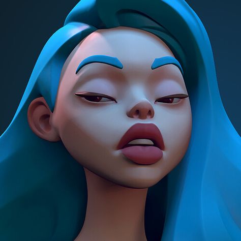 Style  study, Kostya Inde on ArtStation at https://www.artstation.com/artwork/4bW1kn 3d Artwork, 3d Art Styles, Rendering Styles Art, 3d Art Style, Blender Sculpt, Kimono Girl, Stylized 3d, 3d Karakter, Character Design Animation