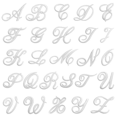 PRICES MAY VARY. Package Included: including 26pcs cursive letters patches A-Z Product Size: each letter patch measures about 2 inch (height), Please allow small differences due to manual measurement. Material: high quality embroidered cotton material, with hot melt adhesive on the back, can be sew on or iron on Widely Use: iron on letters patches can be used for repairing clothes, or decorate jackets, jeans, hats, socks, shoes, schoolbags, children's clothing, also can be applied to other craft Cool Lettering Fonts Alphabet, Repairing Clothes, Butterfly Tattoo Stencil, Iron On Letter Patches, Easy Graffiti Drawings, Shoes School, Lettering Styles Alphabet, Beginner Tattoos, Pearl Letters