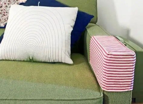 How to Make Arm Covers for a Sofa: DIY Guide for Creating Armrest Covers Couch Arm Covers, How To Make Sofa, Homemade Sofa, Sofa Arm Covers, Diy Chair Covers, Armrest Covers, Diy Couch, Red Bedding, Sewing Tutorials Free