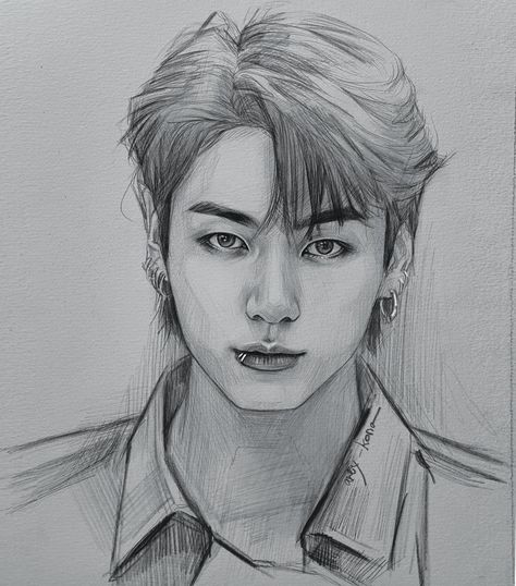 Human Sketch, Pencil Sketch Images, Cool Pencil Drawings, My Fantasy World, Art Tools Drawing, Kpop Drawings, Easy Drawings Sketches, Portrait Sketches, Art Drawings Sketches Creative