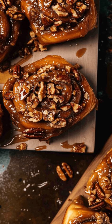 Maple Pecan Sticky Buns [150 Minutes] - Chasety Chai Cinnamon Buns, Sticky Pecan Rolls, Maple Pecan Cinnamon Rolls, Warm Fall Desserts, Pecan Rolls Recipe Sticky Buns, Pecan Sticky Buns Recipes, Cinnamon Rolls Pecan, Pecan Swirls Recipe, Chelsea Buns Recipe