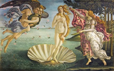 "Birth of Venus" by Sandro Botticelli, circa 1484-1486, tempera on canvas, Italian Renaissance Venus Painting, Dora Maar, Istoria Artei, Birth Of Venus, Most Famous Paintings, Sandro Botticelli, Uffizi Gallery, John Singer Sargent, Soyut Sanat Tabloları