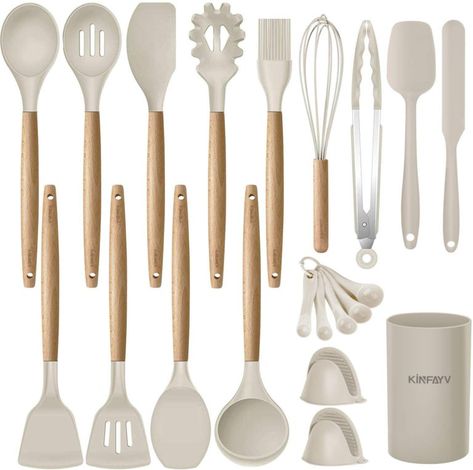 Silicone Utensils, Silicone Kitchenware, Kitchen Utensils Set, Pasta Server, Desain Pantry, Silicone Cooking Utensils, Silicone Kitchen Utensils, Slotted Spoon, Soup Ladle