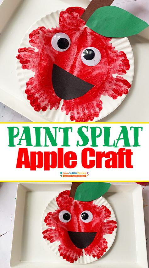 This ultra-fun and slightly messy Paint Splat Apple Craft that promises bursts of joy and a basketful of learning for the little crafters. September Childcare Themes, Apple Montessori Work, September Preschool Art Activities, Apple Art Projects For Toddlers, Apple Themed Toddler Activities, Johnny Apple Seed Crafts For Toddlers, Preschool Simple Crafts, Fall Kids Arts And Crafts, Toddler Arts And Crafts August