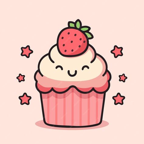 Premium Vector | Vector cute sweet cupcake vector flat illustration Cupcake Cartoon, Cupcake Clipart, Cupcake Illustration, Cupcake Vector, Sweet Cupcake, Kid Cupcakes, Cute Cupcake, Sweet Cupcakes, Cute Cupcakes