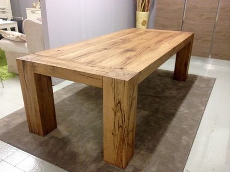 Dinner Tables Furniture, Latest Dining Table, Dining Table Plans, Outdoor Woodworking Plans, Backyard Table, Diy Kitchen Table, Mirrored Bedroom Furniture, Coffee Table Plans, Dining Table Rustic