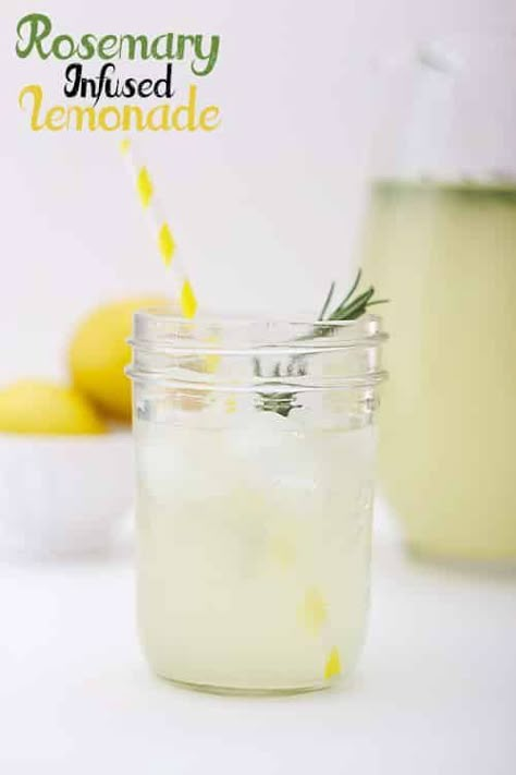 rosemary infused lemonade Rosemary Lemonade, Coconut Water Recipes, Infused Lemonade, Drinks Lemonade, Steak Dinner Sides, Plant Based Lunch, Infused Water Recipes, Fruit Infused Water, Summer Grilling Recipes