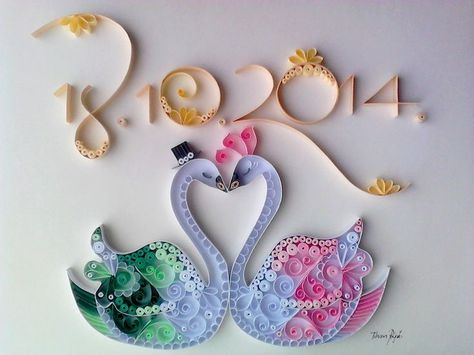 Quilling Wedding Gift, Quilled Wedding Cards, Quilling Wedding Cards, Paper Quilling Wedding, Wedding Quilling Ideas, Wedding Quilling, Quilling Wedding, Quilling Videos, Quilling Supplies