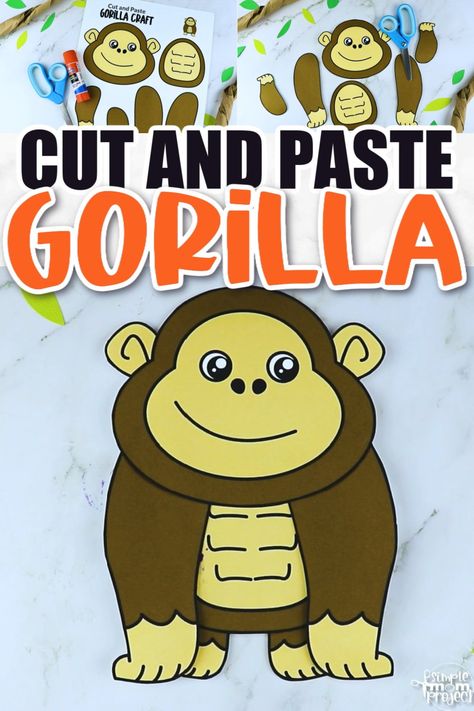 We’ve got a new animal craft for your kids this … Printable Gorilla Craft Template Read More » The post Printable Gorilla Craft Template appeared first on Simple Mom Project. Gorilla Crafts For Kids, Gorilla Crafts For Preschool, Preschool Gorilla Craft, Goodnight Gorilla Activities Preschool, Gorilla Craft Preschool, G Is For Gorilla Craft, Goodnight Gorilla Craft, Good Night Gorilla Activities, Simple Mom Project