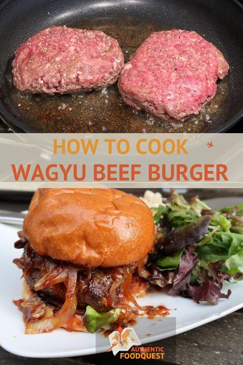 1 reviews · 20 minutes · Serves 2 · This wagyu burger recipe is for a gourmet burger you can make in your own kitchen. Make the juiciest wagyu beef burger you’ll ever eat. With cooking tips from Truffle Shuffle SF, learn how to cook… More Wagyu Ground Beef Burger Recipe, Wagyu Beef Burger Recipe, Ground Wagyu Beef Recipe, Wagyu Ground Beef Recipes, Wagyu Burger Recipe, Ground Beef Burger Recipe, Wagyu Recipes, Wagyu Beef Recipe, Cottage Cafe