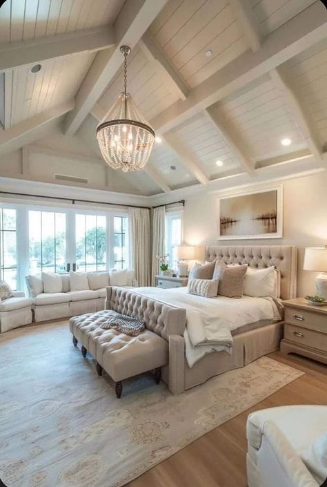 Big Bedrooms, Dream Life House, Bedroom Decor Cozy, Modern Bedroom Decor, Dream House Rooms, Master Bedrooms, Bedroom Flooring, Dream House Interior, Decoration Inspiration